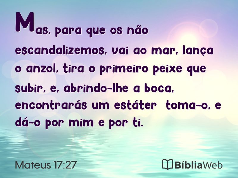 Mateus 17:27 em imagem para compartilhar