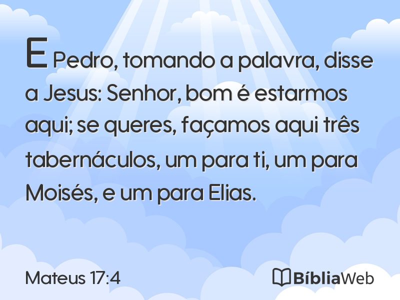 Mateus 17:4 em imagem para compartilhar