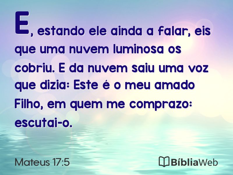 Mateus 17:5 em imagem para compartilhar