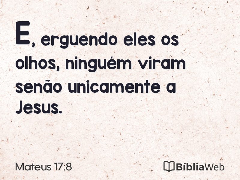 Mateus 17:8 em imagem para compartilhar