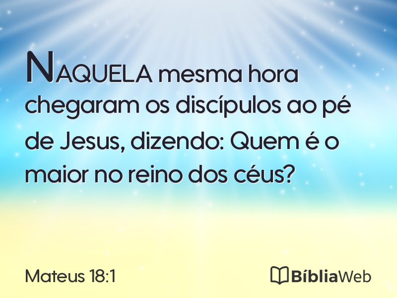 Mateus 18:1 em imagem para compartilhar