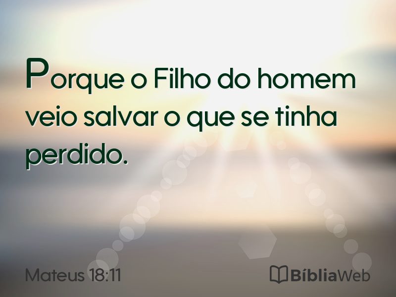 Mateus 18:11 em imagem para compartilhar