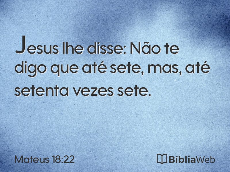 Mateus 18:22 em imagem para compartilhar