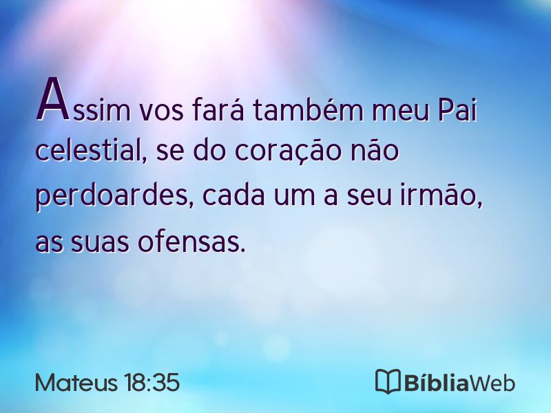 Mateus 18:35 em imagem para compartilhar
