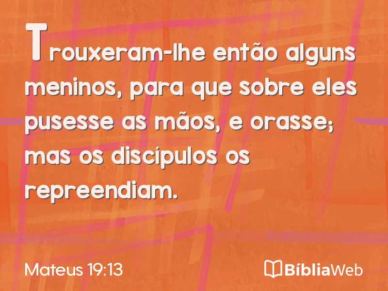Mateus 19:13 em imagem para compartilhar