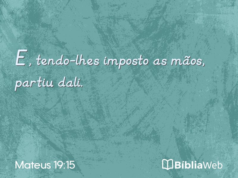 Mateus 19:15 em imagem para compartilhar