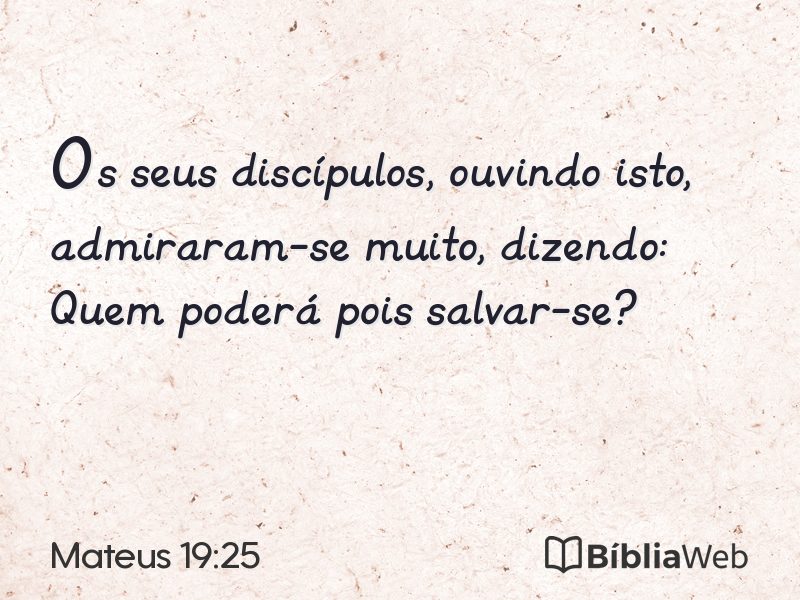 Mateus 19:25 em imagem para compartilhar