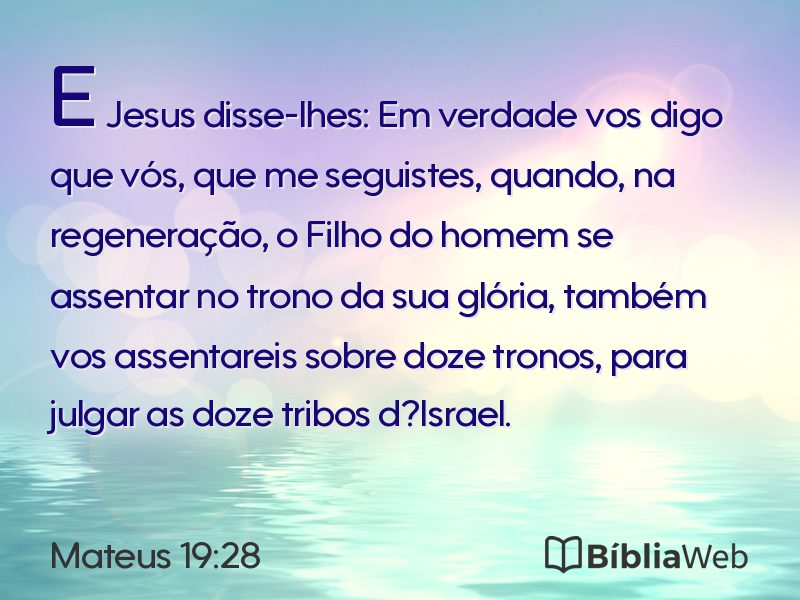 Mateus 19:28 em imagem para compartilhar