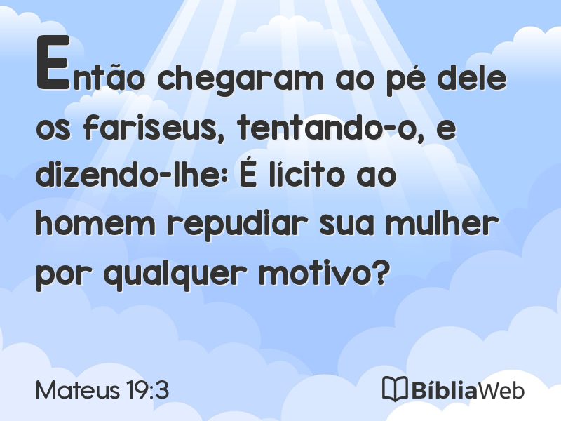 Mateus 19:3 em imagem para compartilhar