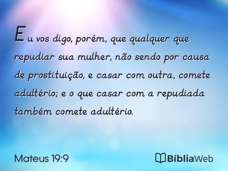 Mateus 19:9 em imagem para compartilhar