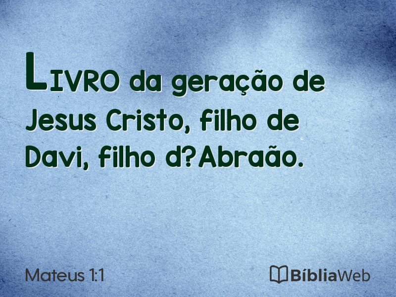 Mateus 1:1 em imagem para compartilhar