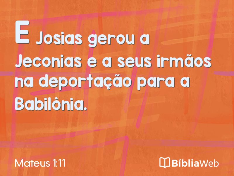 Mateus 1:11 em imagem para compartilhar