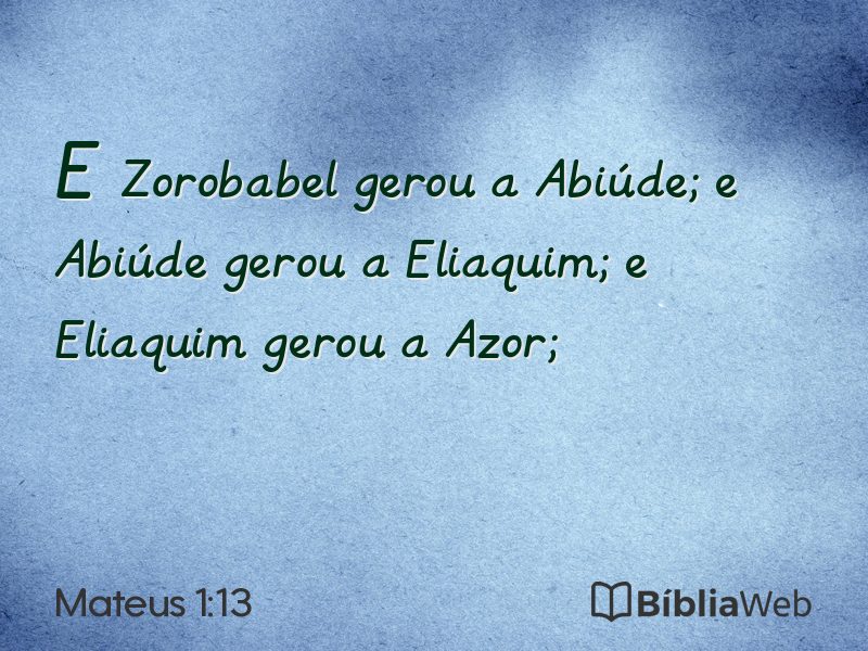 Mateus 1:13 em imagem para compartilhar
