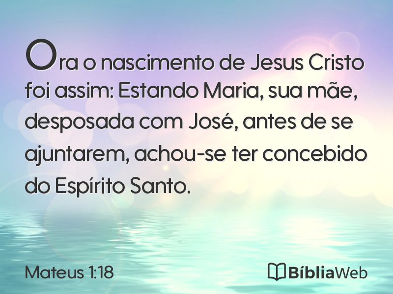 Mateus 1:18 em imagem para compartilhar