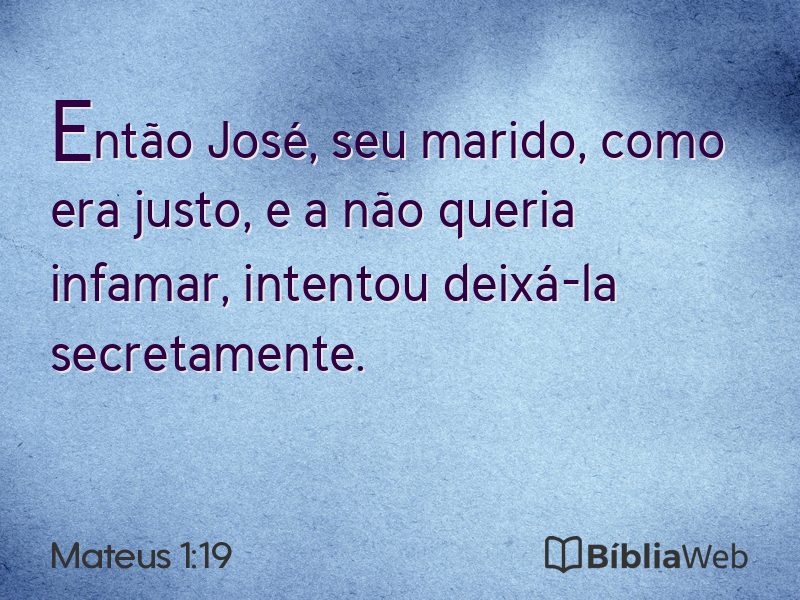 Mateus 1:19 em imagem para compartilhar