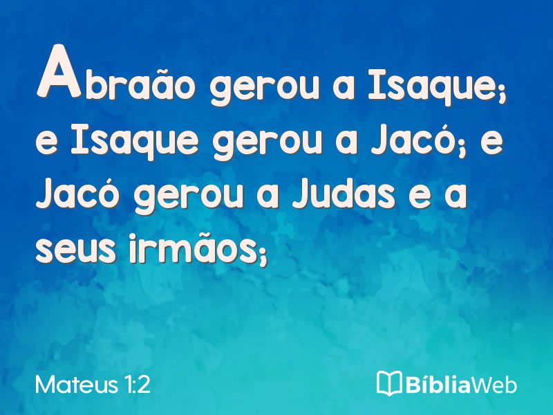 Mateus 1:2 em imagem para compartilhar