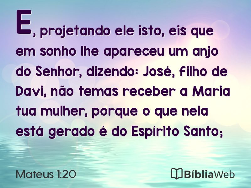 Mateus 1:20 em imagem para compartilhar