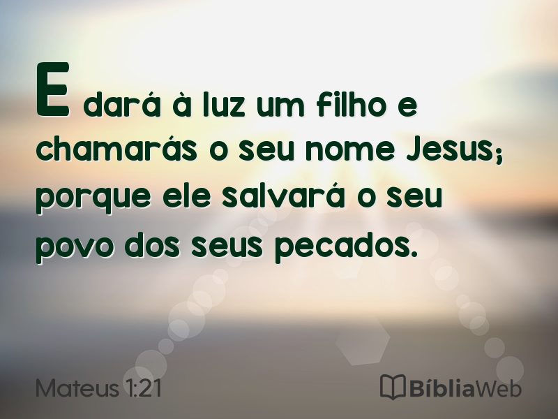 Mateus 1:21 em imagem para compartilhar