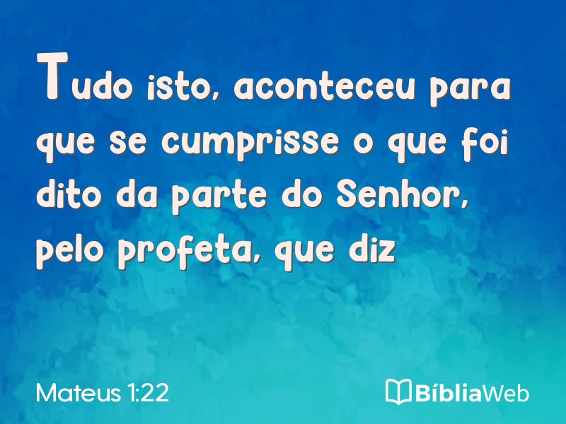 Mateus 1:22 em imagem para compartilhar