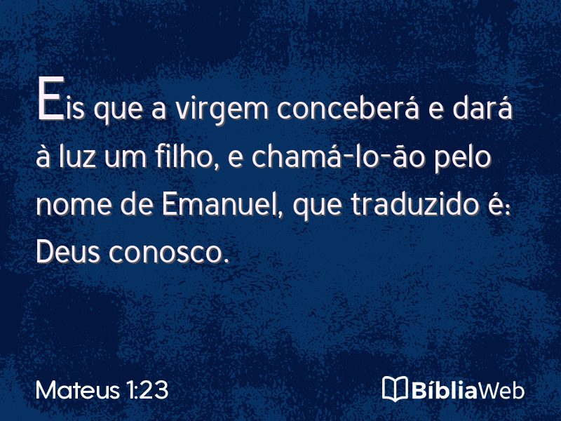 Mateus 1:23 em imagem para compartilhar