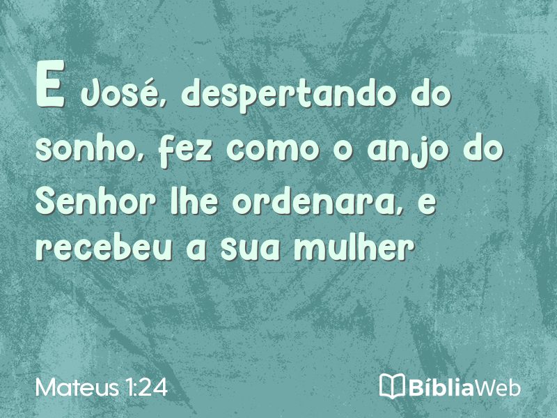 Mateus 1:24 em imagem para compartilhar