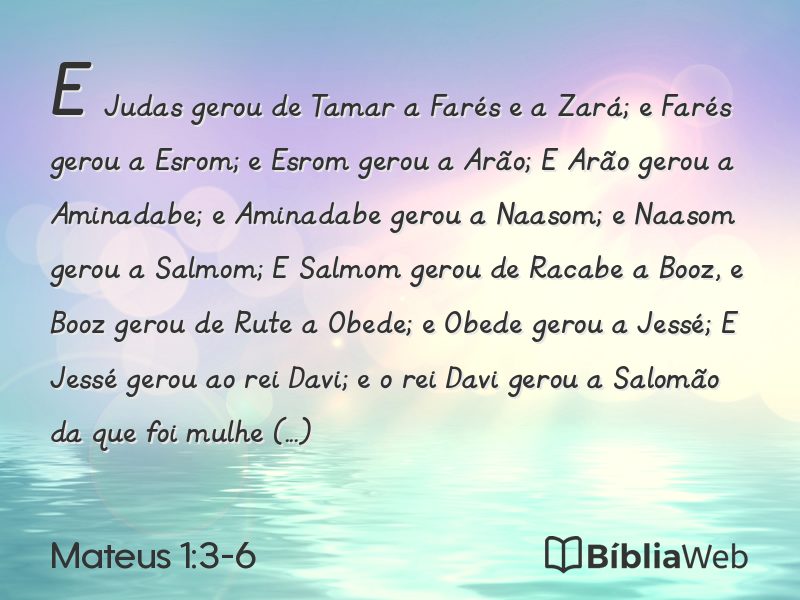 Mateus 1:3-6 em imagem para compartilhar