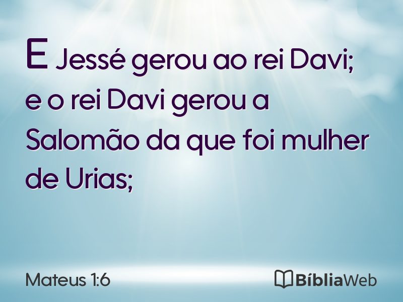 Mateus 1:6 em imagem para compartilhar