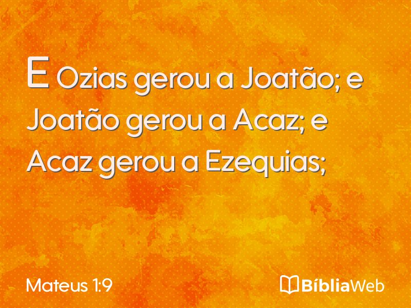 Mateus 1:9 em imagem para compartilhar