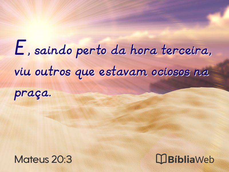 Mateus 20:3 em imagem para compartilhar