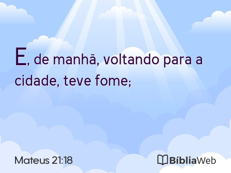 Mateus 21:18 em imagem para compartilhar
