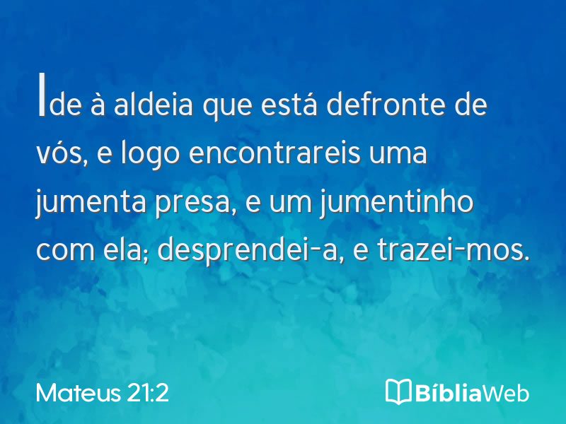 Mateus 21:2 em imagem para compartilhar