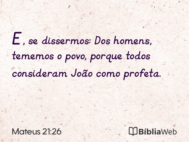Mateus 21:26 em imagem para compartilhar