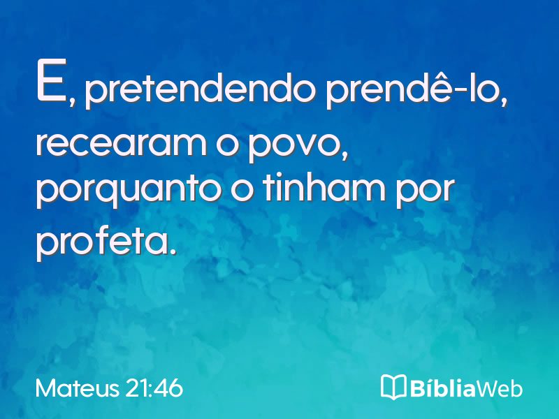 Mateus 21:46 em imagem para compartilhar