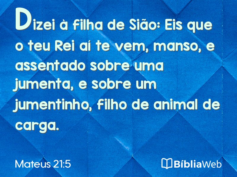 Mateus 21:5 em imagem para compartilhar