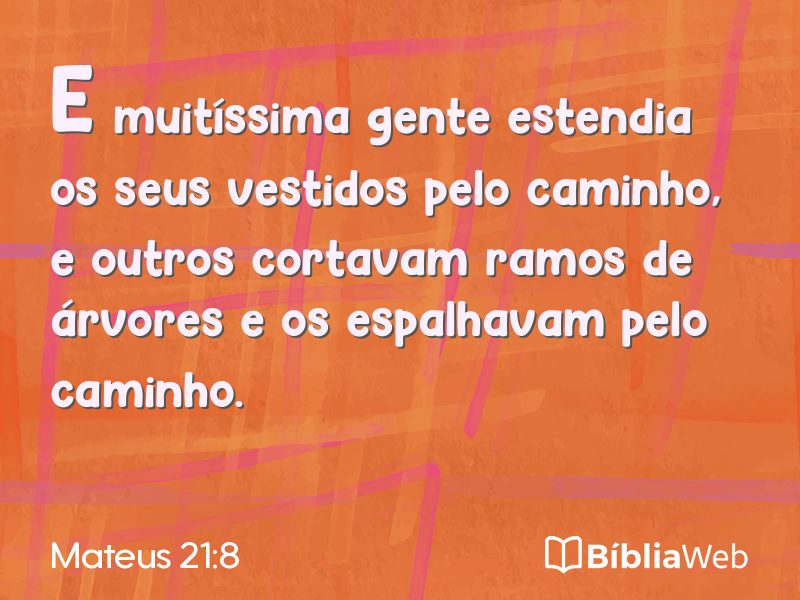 Mateus 21:8 em imagem para compartilhar