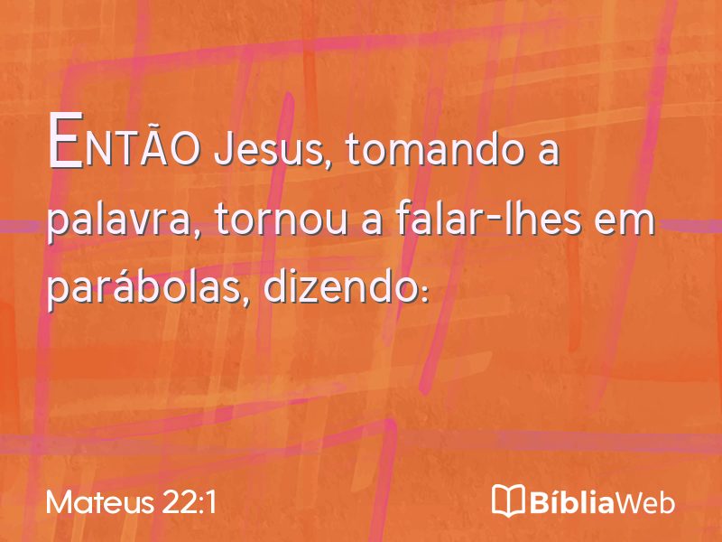 Mateus 22:1 em imagem para compartilhar