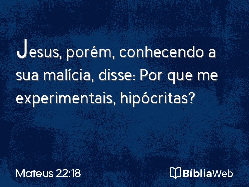 Mateus 22:18 em imagem para compartilhar