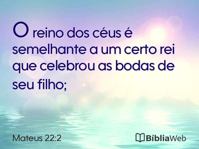 Mateus 22:2 em imagem para compartilhar