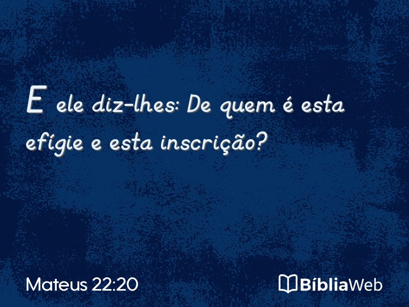 Mateus 22:20 em imagem para compartilhar