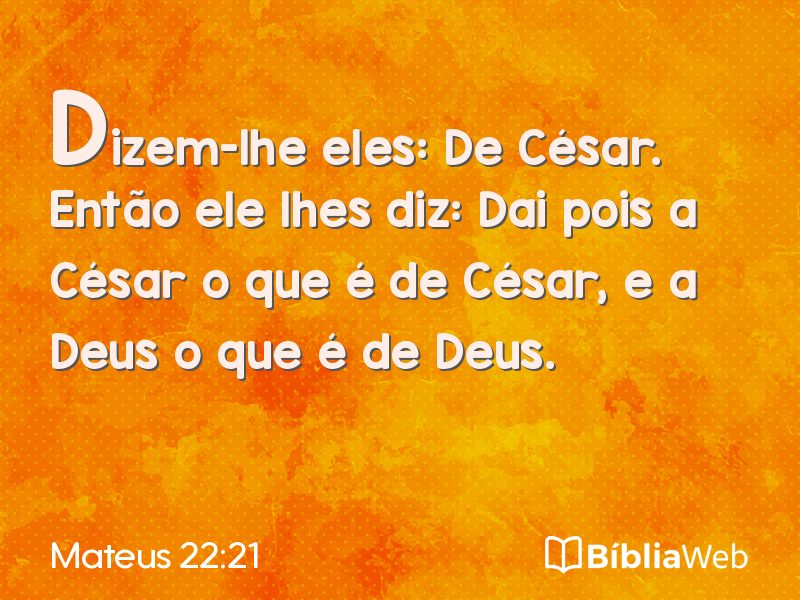 Mateus 22:21 em imagem para compartilhar