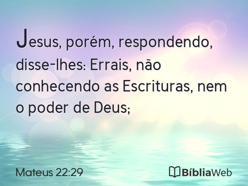 Mateus 22:29 em imagem para compartilhar