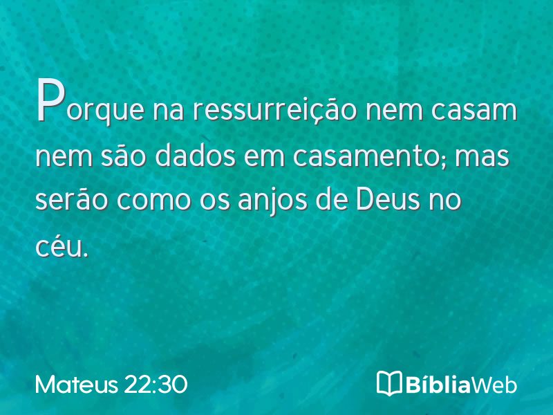 Mateus 22:30 em imagem para compartilhar