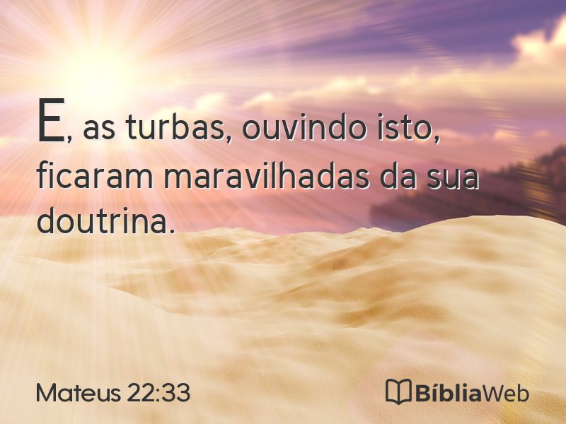 Mateus 22:33 em imagem para compartilhar