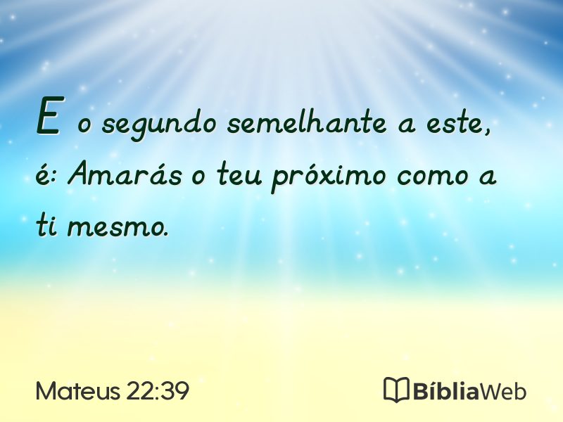 Mateus 22:39 em imagem para compartilhar