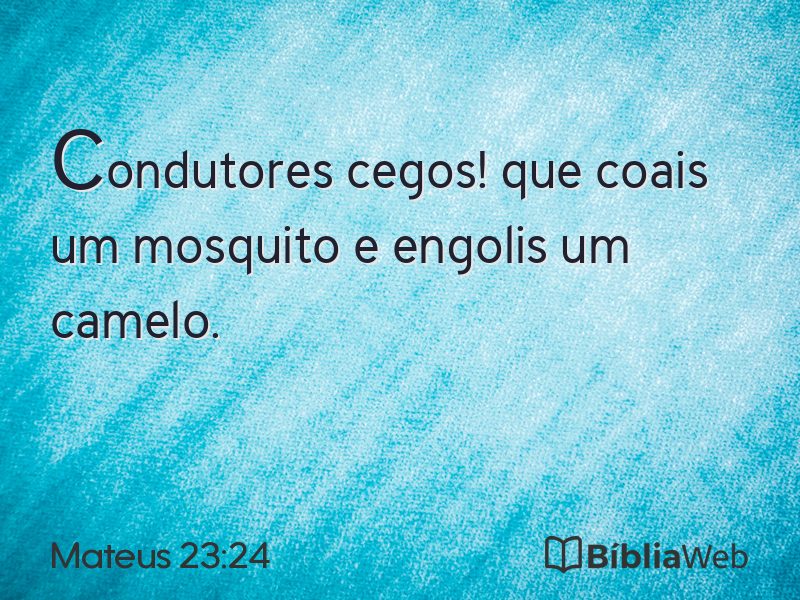 Mateus 23:24 em imagem para compartilhar