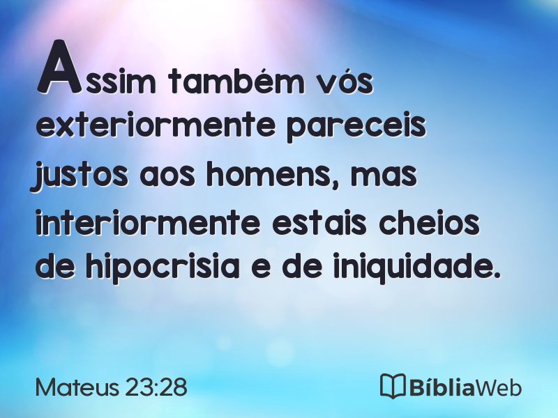 Mateus 23:28 em imagem para compartilhar