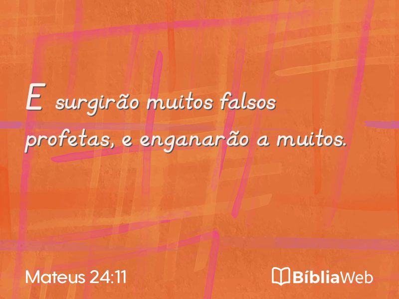 Mateus 24:11 em imagem para compartilhar