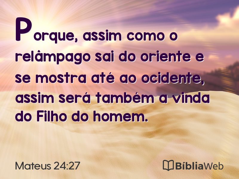 Mateus 24:27 em imagem para compartilhar