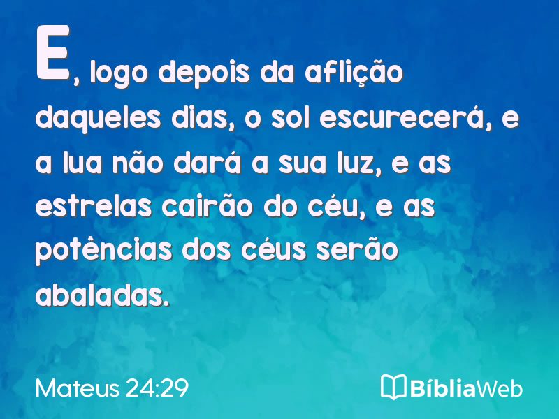 Mateus 24:29 em imagem para compartilhar