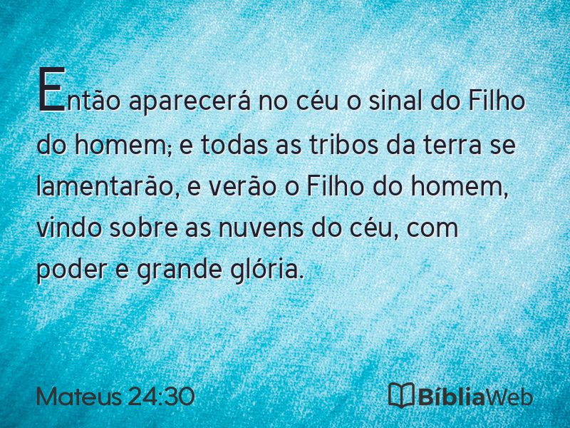 Mateus 24:30 em imagem para compartilhar